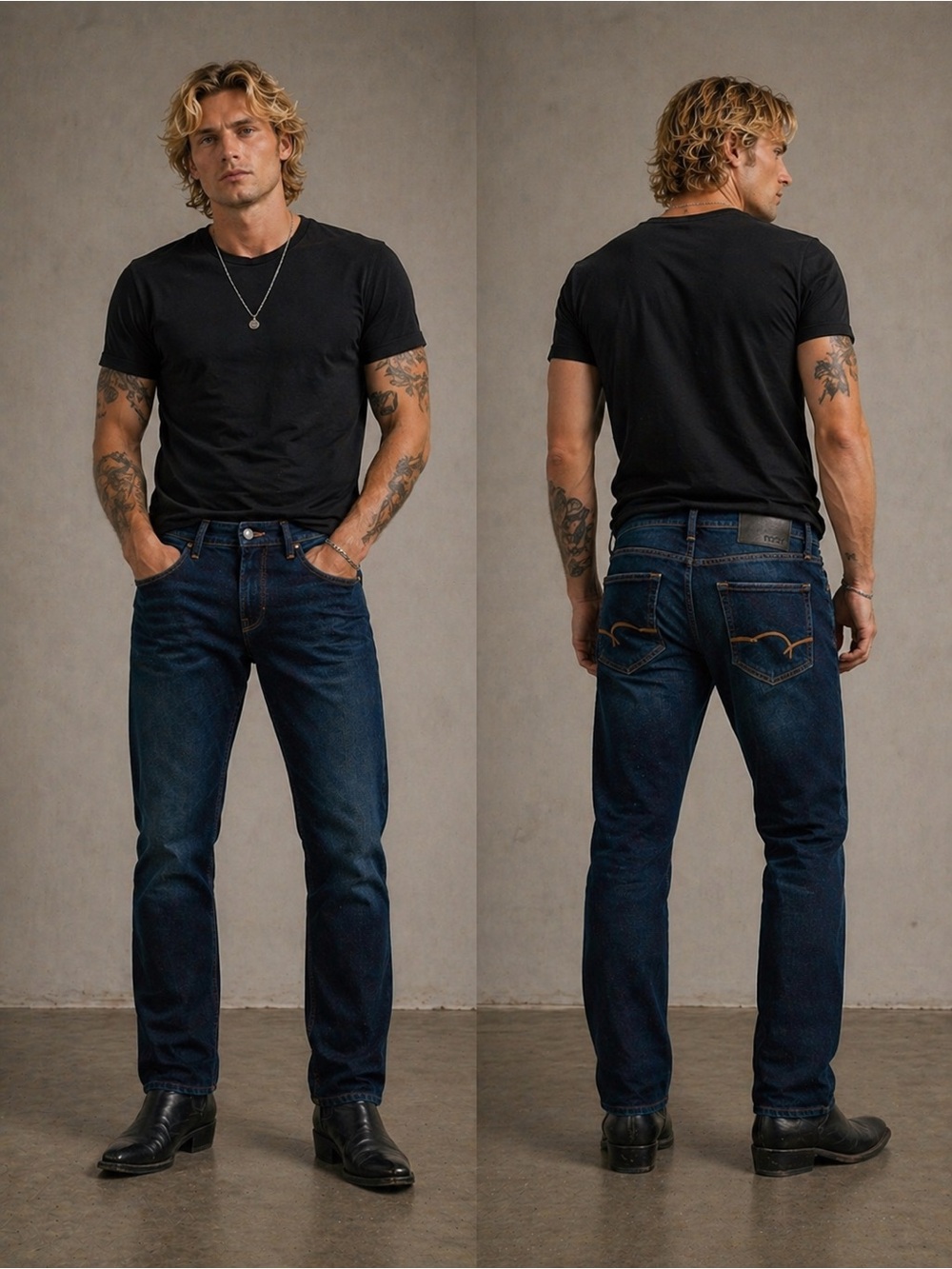 Mavi men jeans 33/32 NWT Zach straight  indigo blue stretch denim organic move